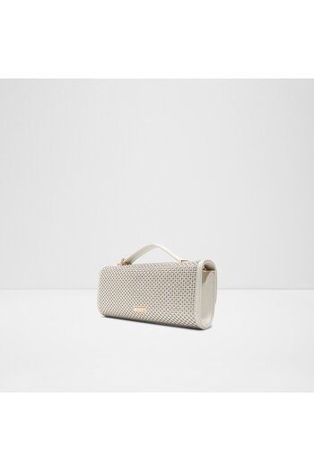 Aldo Novıe - Women's Faux Leather White Cover Medium Size Clutch Handbag