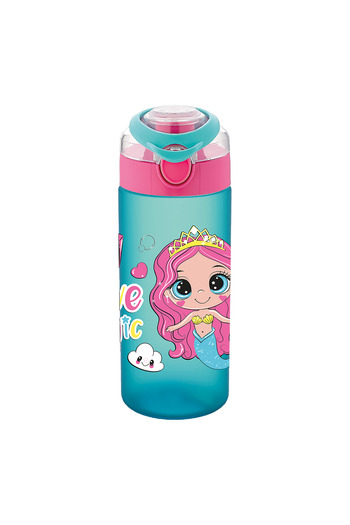Polin Soft Touch Tritan Patterned Children's Water Bottle 500ml (Comfortable Drinking Without Straw)