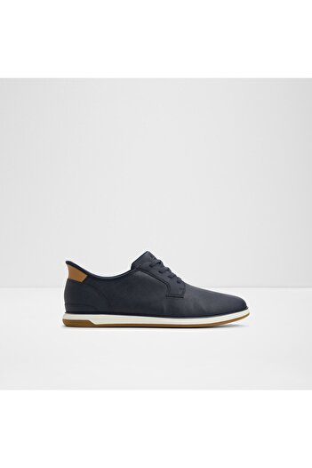 Aldo Fıtzpatrick - Men's Faux Leather Navy Blue Flat Lace-Up Shoes