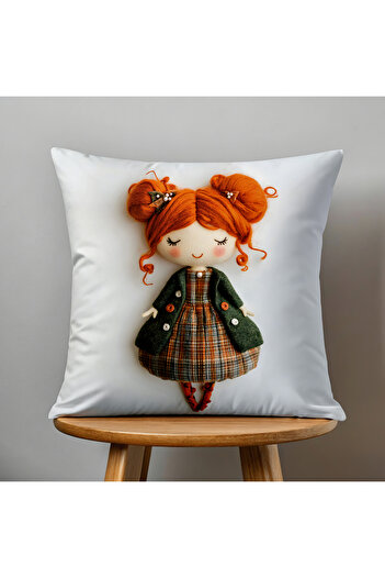 Filamente Double Sided Digital Printing Throw Pillow Cover Kids Room Girl Patterned
