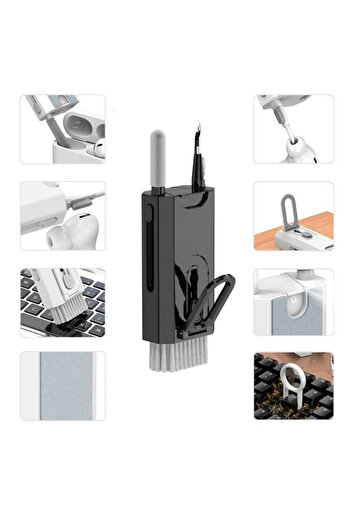 varioshop Kit Multifunctional de Curatare Produse Electronice 8 in 1 VarioShop®, cu Microfibra, Suport Telefo