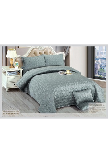 CHIRASO CHIRASO Velvet Duvet Cover Set, 5 Pieces, Duvet Cover 220 x 240 cm, 4 Pillowcases, light gray