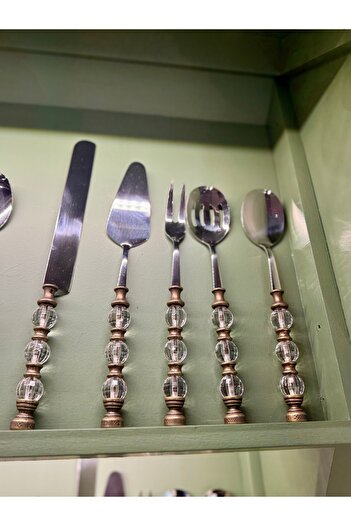 hediye Esterhomedecor 5-Piece Bead Model Serving Spoon Set