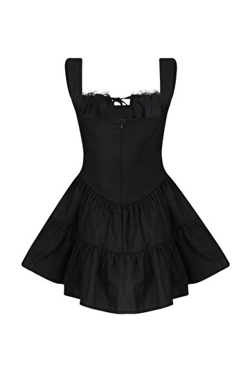 La Sarta Love Story Black Mini Dress