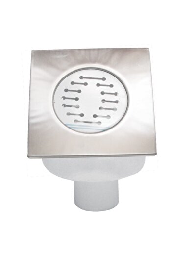 flores Metal floor drain, with bottom outlet, 100 x 100 mm, outlet 50 mm