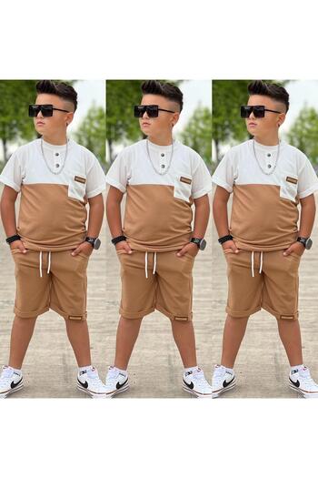 KOKOŞ BEBEK Style T-Shirt Pocket Detailed Set |   Between 5/14 Years