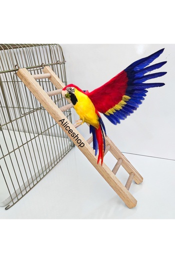 aliceshop Natural Wooden Parrot Climbing Ladder