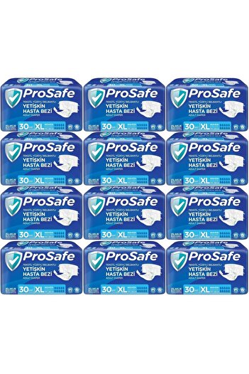 PROSAFE Patient Diapers Adult Waistband Textile Surface Xl-Extra Large Size 360 ​​Pieces (12Pk*30)