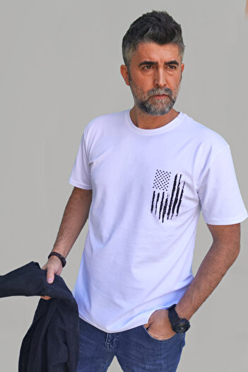 Vien&Karl Erkek Desenli-düz Karışık Slim Fit Bisiklet Yaka Pamuk Elastan 5'li Basic Tişört
