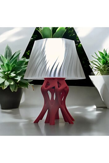Handmade عاكس الضوء ذو المنصة العضوية بتصميم عصري - مصباح طاولة مطبوع ثلاثي الأبعاد