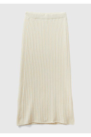 United Colors of Benetton Beige Long Women's Skirt - Wool Blended