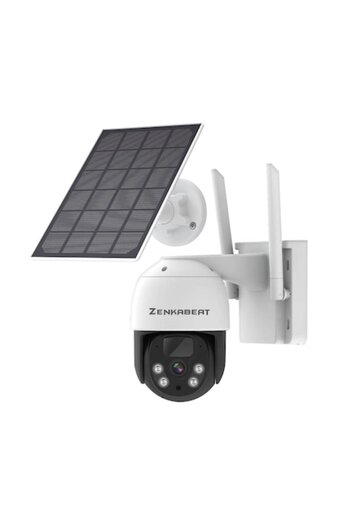 zenkabeat Cameră de supraveghere cu SIM 4G și Panou Solar Zenkabeat Q8-Ultra View, 5MP Full HD