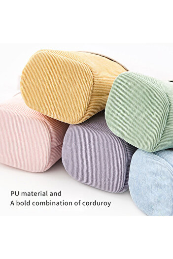 Generic Retractable Pencil Case, Corduroy Pu, Multifunctional Creative Pencil Case