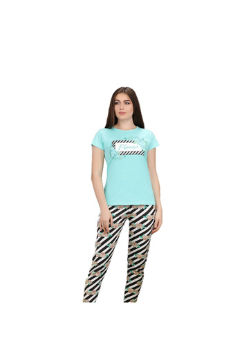 Generic Women's short-sleeved cotton pajamas
