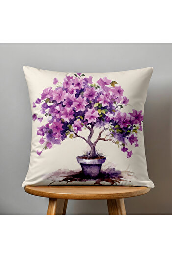 Filamente 4-Piece Double-Sided Digital Printing Throw Pillow Cover with Floral Pattern