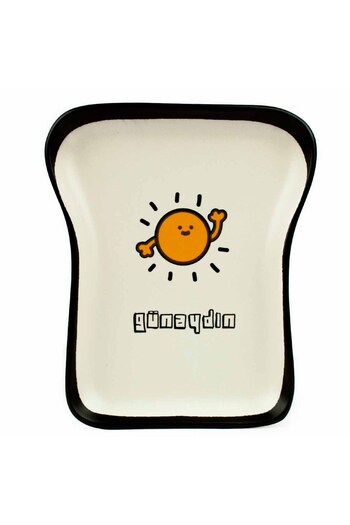 PALTO TASARIM Good Morning! Design Toast Plate - Breakfast Presentation Plate