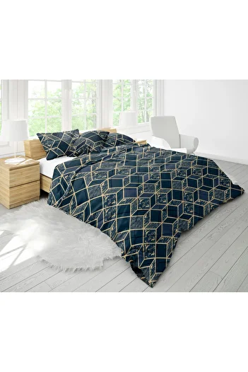 NufJoy Quilted duvet set for 2 people 200x220 cm and 2 printed pillows 50x70 cm, filling 250 g/sqm
