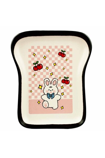 PALTO TASARIM Kawaii Rabbit Design Toast Plate - Breakfast Presentation Plate