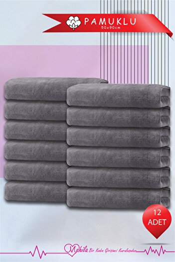 Mahila 12 Pieces 50X90 Cotton Towels, Premium Towels, Sports Towels, Fitness Towels, Barber Hairdresser Towels