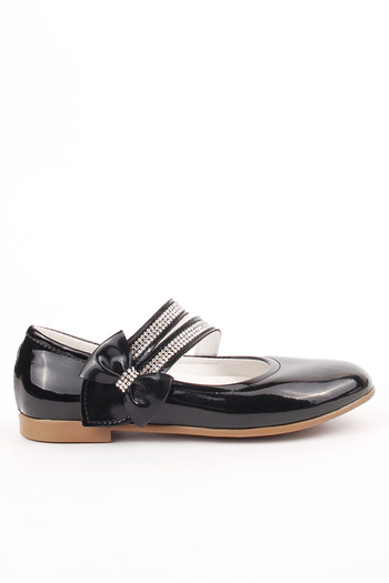 Rıdvan Çelik Stone Detailed Girls' Daily and Evening Dress Ballerina Shoes