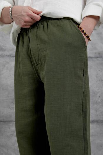 NOMARC Khaki Nmrc Muslin Baggy Trousers