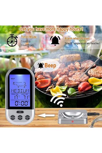zola Digital kitchen thermometer, with LCD display, ON/OFF switch, 64x40 mm, white