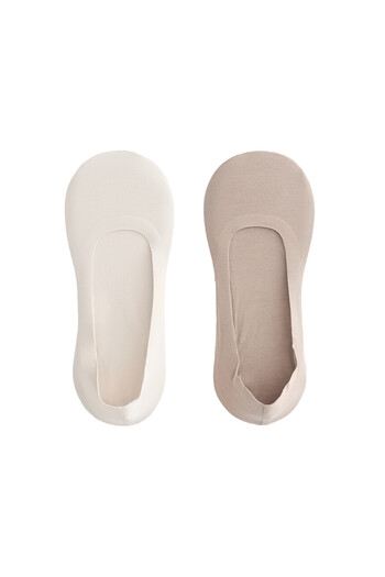 Oysho 2 pairs of medium-cut cotton blend invisible socks