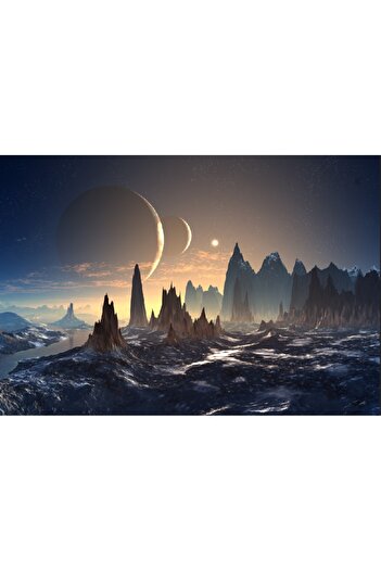 media Cosmic Mountains Sticker, 220 x 135 cm