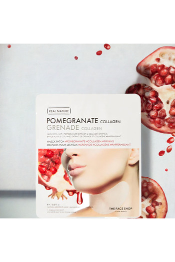 The Face Shop X5 Real Nature Neck Patches ||With Pomegranate & Collagen||To Reduce the Appearance of Fine Lines