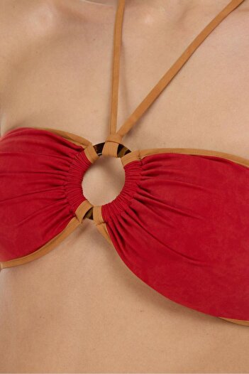 AYYILDIZ 5713 Coral Strapless Bikini Set