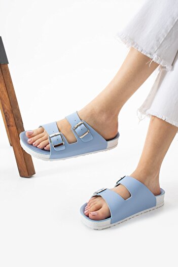 AlbiShoes Mikano Flexible Comfortable Soft Sole Double Buckle Daily Stylish Women's Slippers Double Tape Slippers