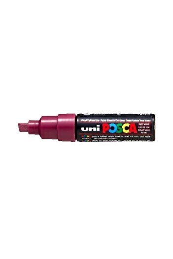 Uni 8 Mm Cut Tip Red Wine Posca Pc-8k Painting Marker