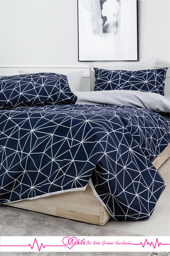 Mahila Single Luxury Cotton Duvet Cover Set |   Buttoned Duvet Cover + Fitted Sheet + Pillowcase with Gift