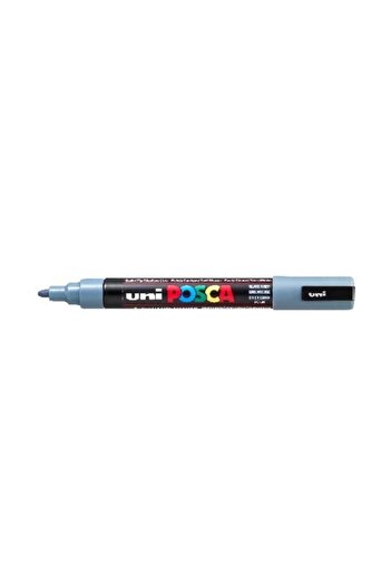 Uni Posca Pc-5m Painting Marker 1.8-2.5 Mm Lead Gray