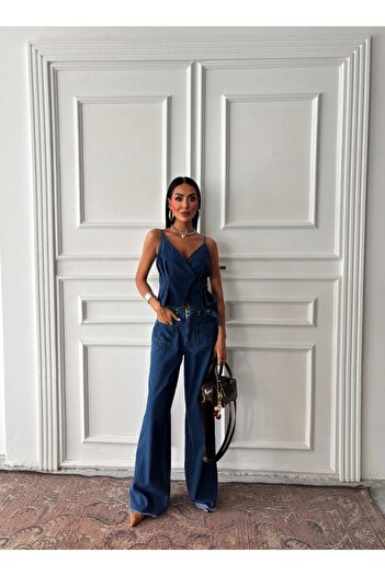 ESTER ROSA Thick Belted Denim Suit