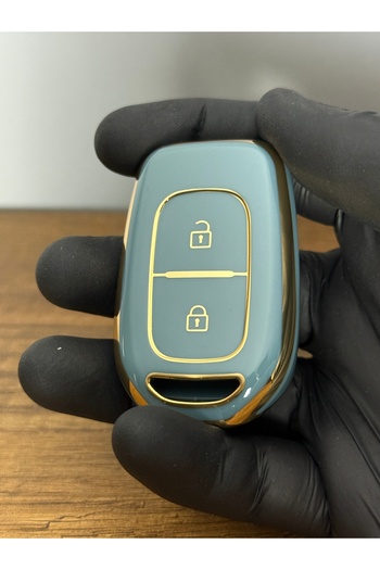 Luxe Aksesuarr Renault Symbol Sandero Trafic Megane4 Dacia Logan 2 Butoane Protecție Cheie Telecomandă Husă din silicon Gri