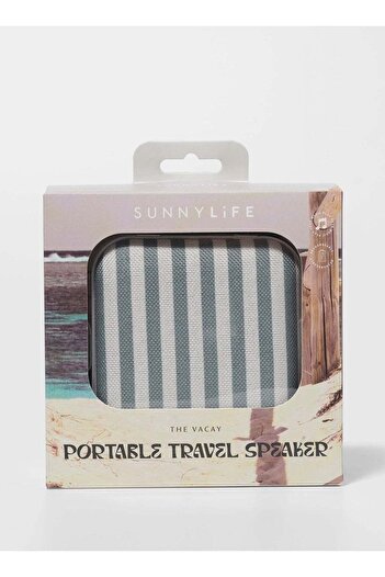 SunnyLife SUNNY LIFE Portable Travel Bluetooth Speaker The Vacay Olive Stripe