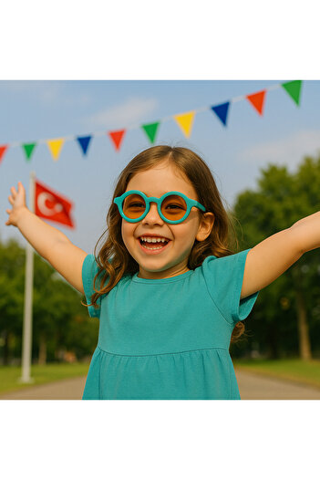CHANCE GİFT Round Kids Sunglasses Unisex Eyewear Uv 400 Protection Polarized Ce Certified Trending Glasses