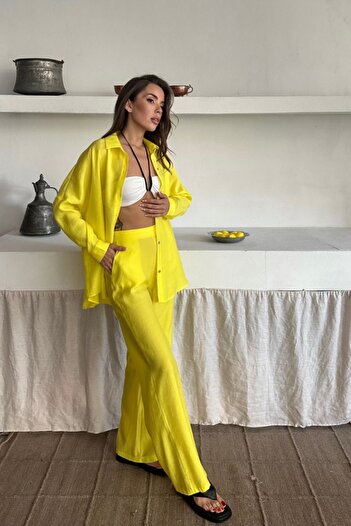Edolika Shirt - Pants Suit - Yellow