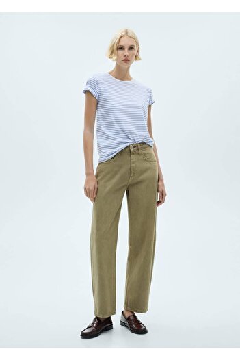 MANGO Woman Tricou cu mânecă scurtă în dungi