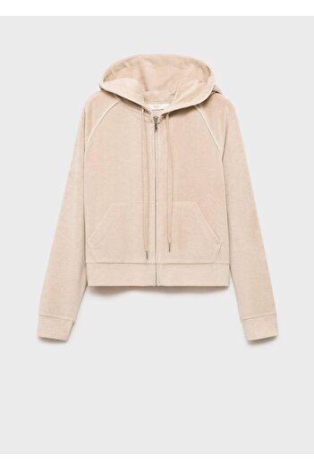 MANGO Woman Yumuşak dokunuşlu kadife sweatshirt