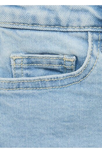MANGO Baby Paçaları dikişsiz denim şort