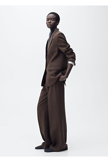 MANGO Woman Straight Cut Lyocell Fabric Pants