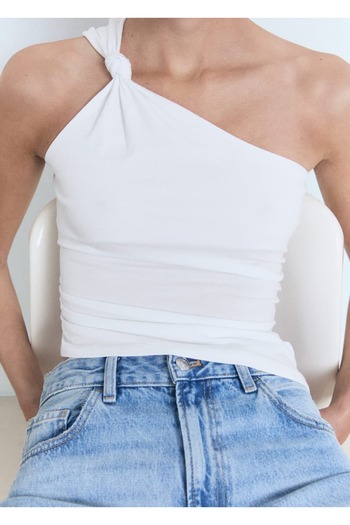 MANGO Woman Bluz -- White