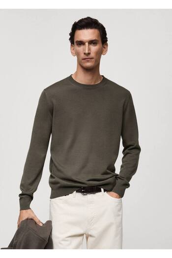 MANGO Man 100% Merino Wool Sweater
