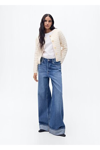 MANGO Woman Openwork Detailed Knitwear Jacket
