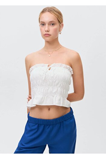 Mango Teen Straight cut linen trousers