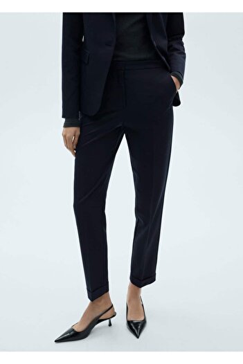 MANGO Woman Straight cut fabric pants