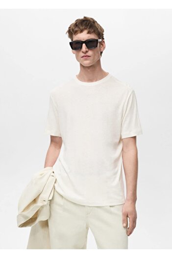 MANGO Man Льняна футболка Slim Fit