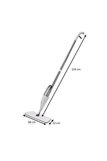 PAA-home Mop Plat PAA-home cu Pulverizator, 360°, 1 Laveta Microfibra, Dimensiuni 38x12 cm